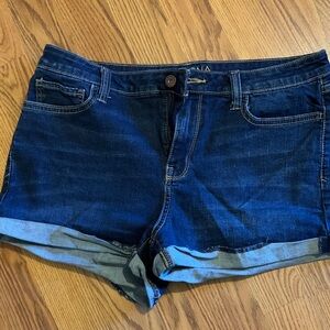 Arizona Jean Company Dark Blue Rolled Hem Denim Shorts